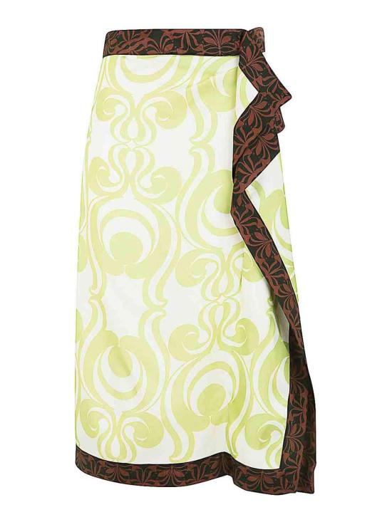  드리스 반 노튼 미디 스커트 241E15 Green