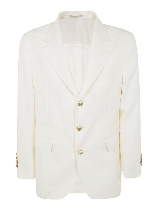  브루넬로 쿠치넬리 수트 자켓 MW4827BFDFC601 White