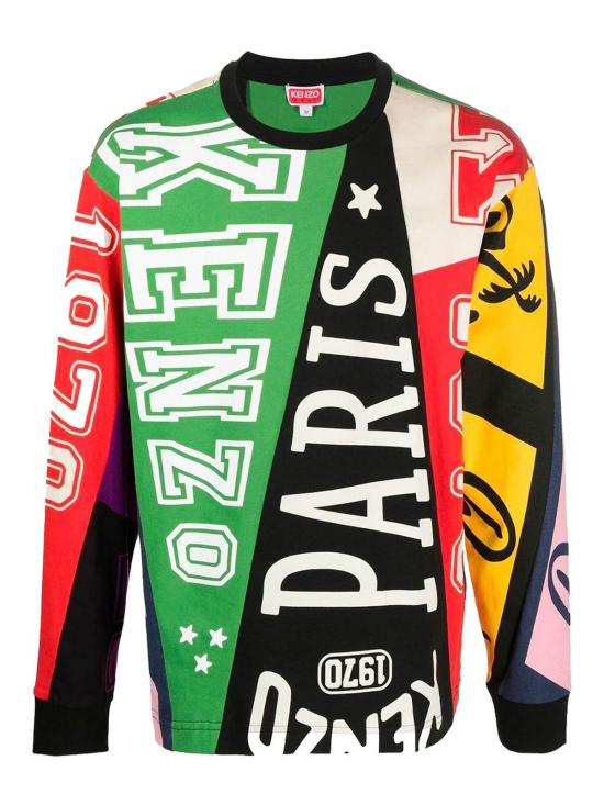  겐조 긴팔 티셔츠 FD55TS4484SYMU Multicolour