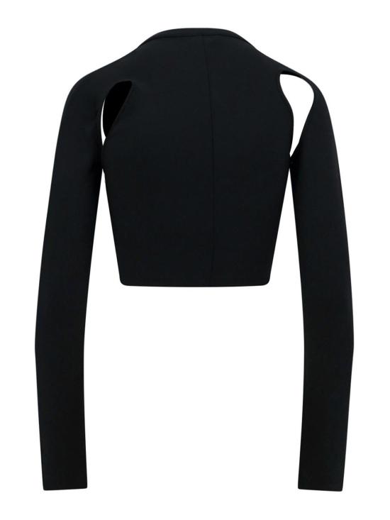  오프화이트 OFF 컷아웃 크롭 티셔츠 OWAD211C99JER0011001 - OFF WHITE