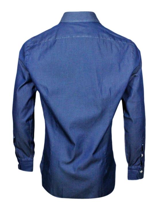  발바 긴팔 셔츠 IU13P01PZ0998U0001 Dark Wash - BARBA