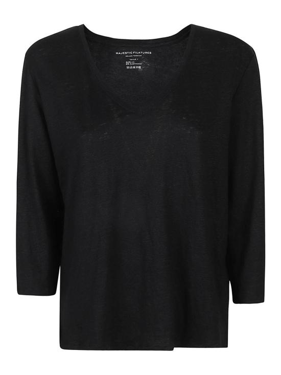 26SS 마제스틱필라쳐 긴팔 티셔츠 M011FTS598002 Black