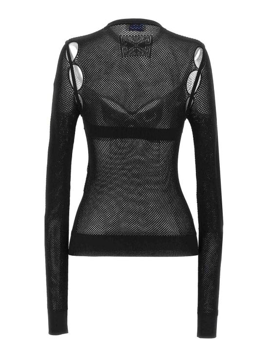 24FW 오프화이트 긴팔 티셔츠 OWHT020S24KNI0011010 Black - OFF WHITE