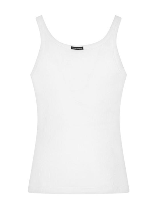  돌체앤가바나 민소매 티셔츠 M8E98JOUAIJW0800 White - DOLCE & GABBANA