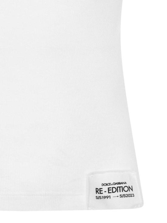  돌체앤가바나 민소매 티셔츠 M8E98JOUAIJW0800 White - DOLCE & GABBANA