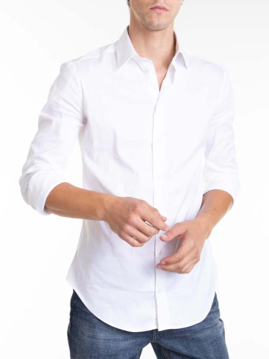  엠포리오 아르마니 긴팔 셔츠 H41CS501BC0100 White - EMPORIO ARMANI