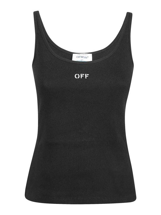 25FW 오프화이트 민소매 티셔츠 OWAD072C99JER0021001 Black