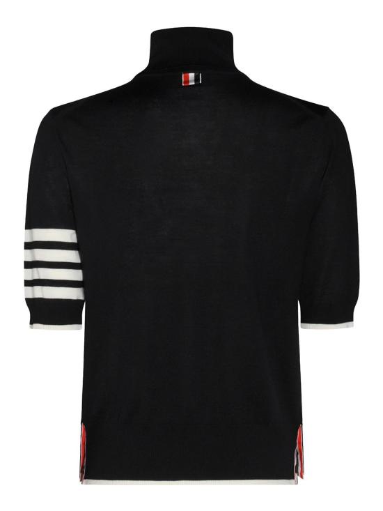  톰브라운 4바 하이넥 반소매 니트 FKA434DY1014001 - THOM BROWNE