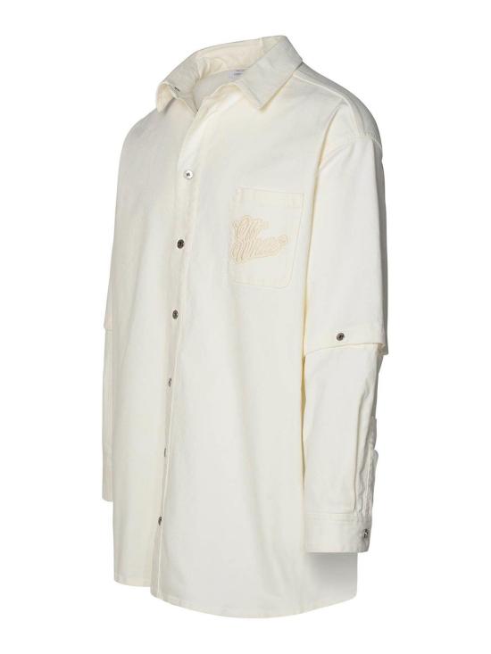  오프화이트 긴팔 셔츠 OMYD059S24DEN0010202 White - OFF WHITE