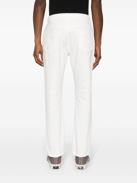 24FW 팜앤젤스 스트레이트 팬츠 PMYA039R24DEN0020310 White - PALM ANGELS