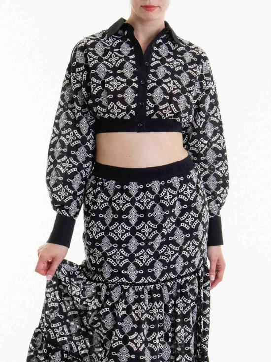 24FW 에르마노 설비노 블라우스 D44EK013EN0MF920 Black - ERMANNO SCERVINO