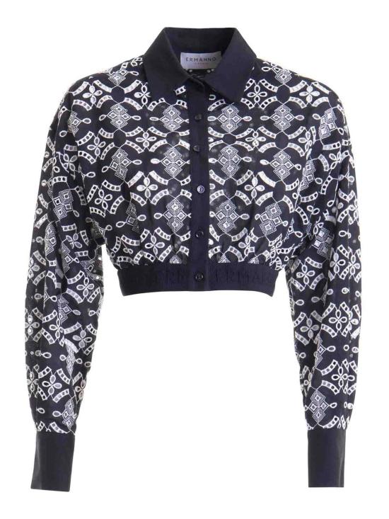 24FW 에르마노 설비노 블라우스 D44EK013EN0MF920 Black