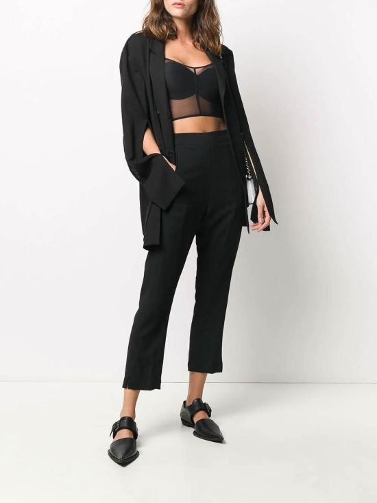  앤 드뮐미스터 블랙 슬릿 크롭 1432208099 Black - ANN DEMEULEMEESTER
