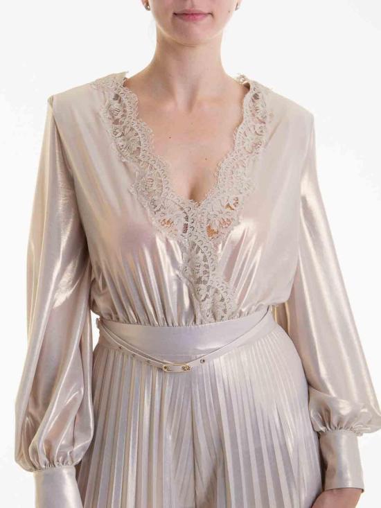 24FW 에르마노 설비노 롱 원피스 D44EP076E64MF878 Gold - ERMANNO SCERVINO