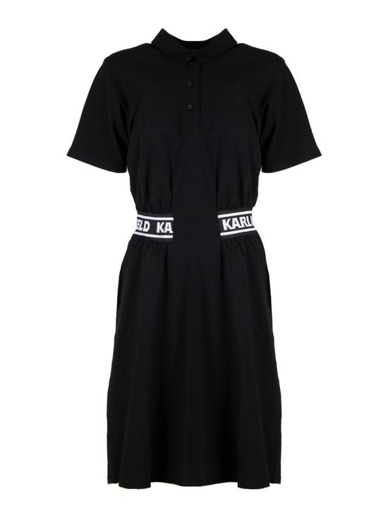  칼라거펠트 미디 스커트 231W1351999 Black
