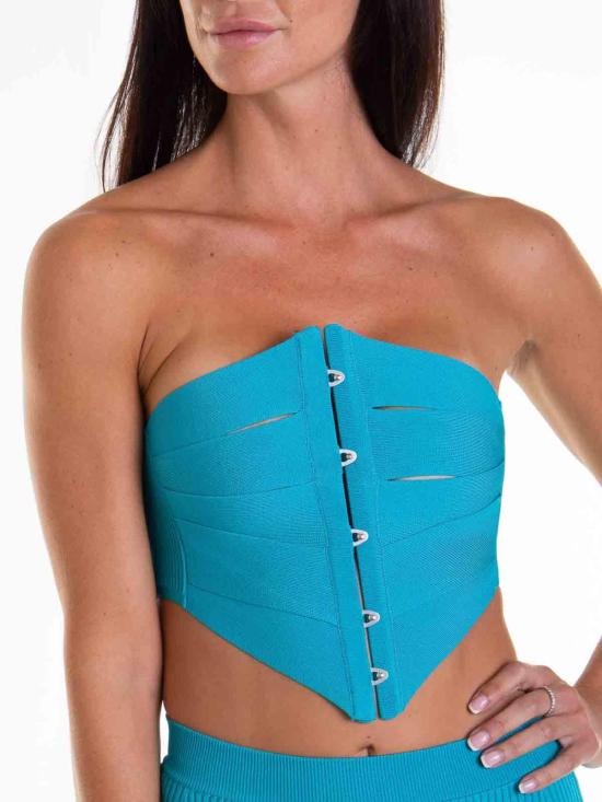  로베르토 카발리 민소매 티셔츠 RKM650MG01104048 Light Blue - ROBERTO CAVALLI