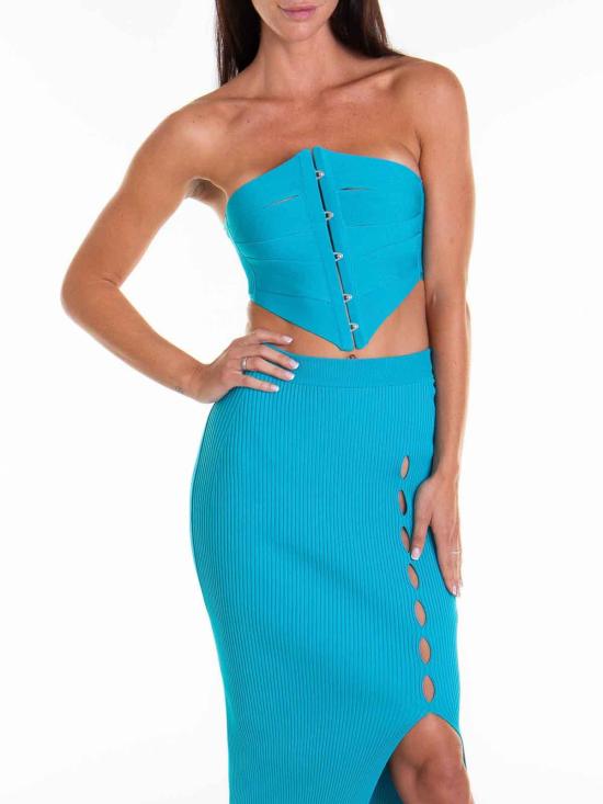  로베르토 카발리 민소매 티셔츠 RKM650MG01104048 Light Blue - ROBERTO CAVALLI