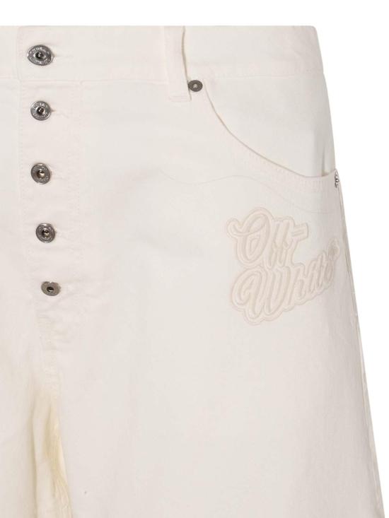  오프화이트 스트레이트 팬츠 OMYA183S24DEN0010202 White - OFF WHITE