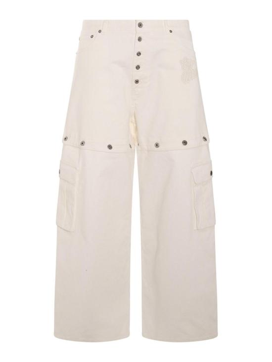  오프화이트 스트레이트 팬츠 OMYA183S24DEN0010202 White