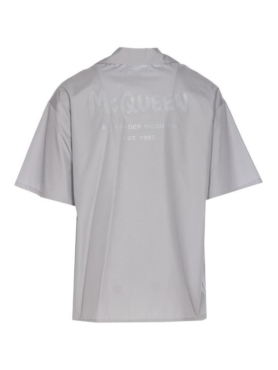  알렉산더 맥퀸 반팔 셔츠 735309QUZ580902 Grey - ALEXANDER MCQUEEN