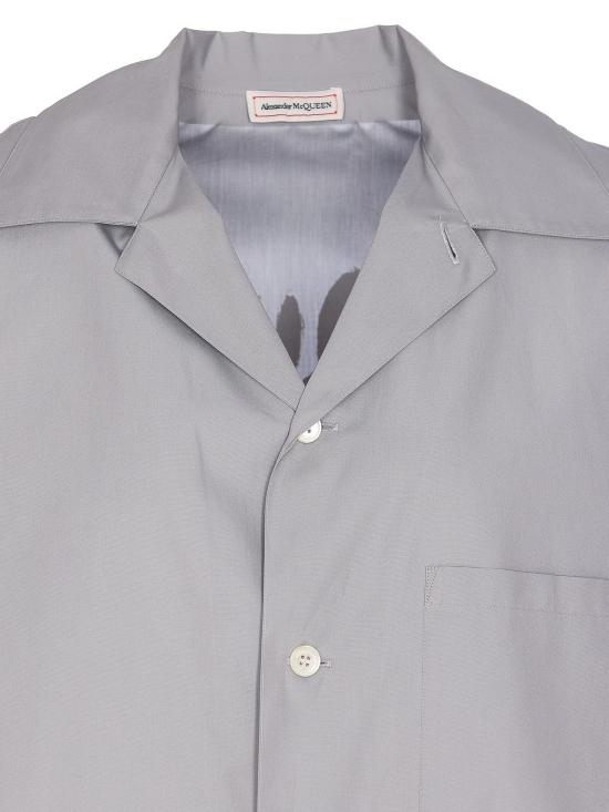  알렉산더 맥퀸 반팔 셔츠 735309QUZ580902 Grey - ALEXANDER MCQUEEN