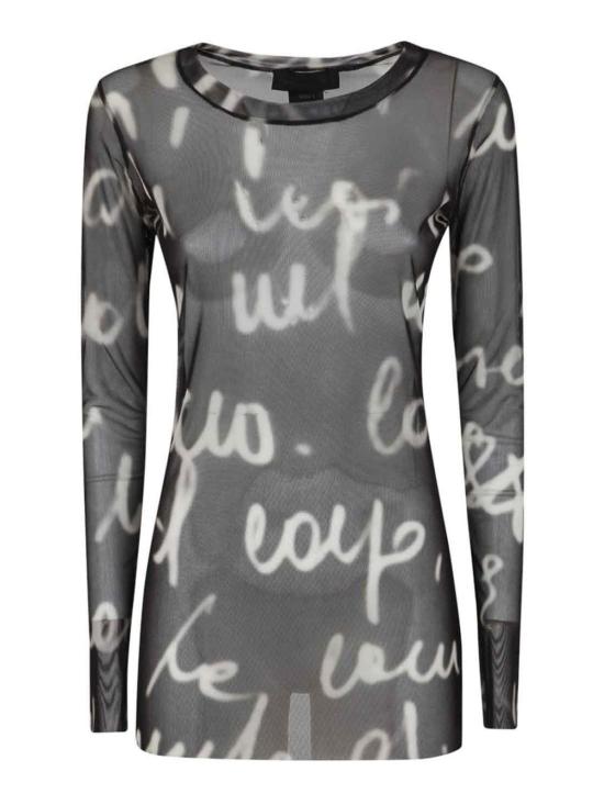  마리아 칼데라라 긴팔 티셔츠 Q202T911 Black