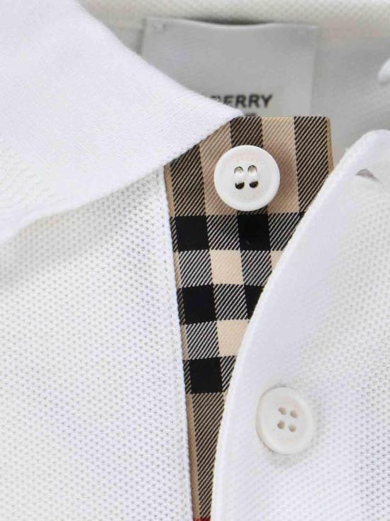  버버리 코튼 로고 폴로 셔츠 8084012 White - BURBERRY