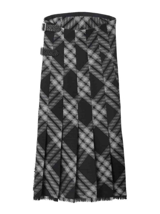  버버리 미디 스커트 8083033 Black - BURBERRY