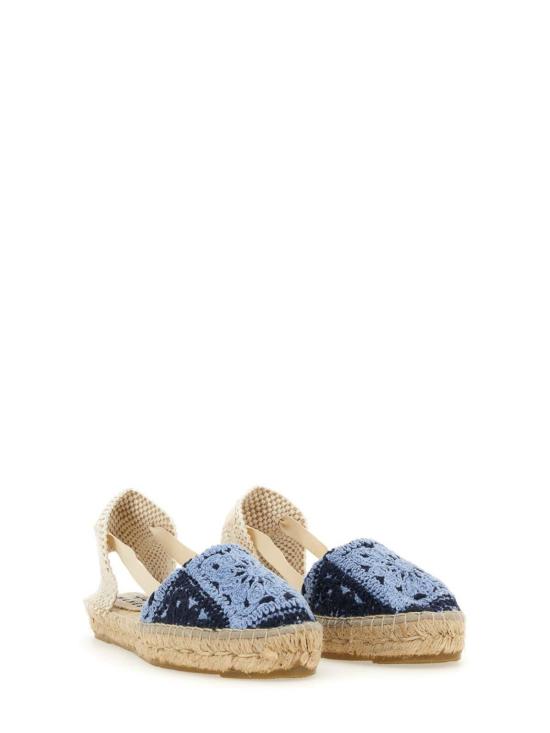  마네비 샌들 G04P0COTTONCROCHETINDIGOANDNAVYBLUE Blue - MANEBI