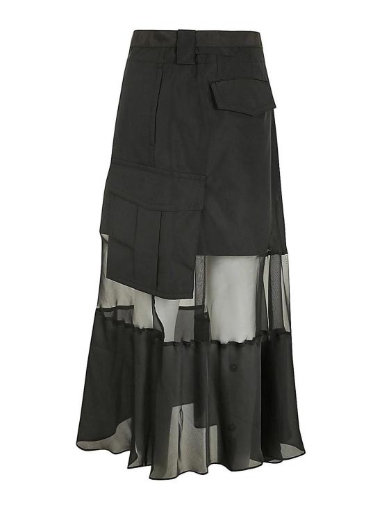  사카이 롱 스커트 2407226001 Black - SACAI