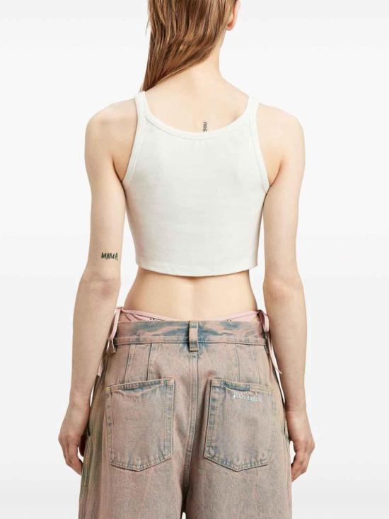  팜앤젤스 민소매 티셔츠 PWAD060S24FAB0020310 White - PALM ANGELS