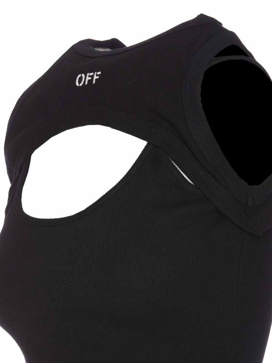  오프화이트 민소매 티셔츠 OWAD237C99JER0011001 Black - OFF WHITE