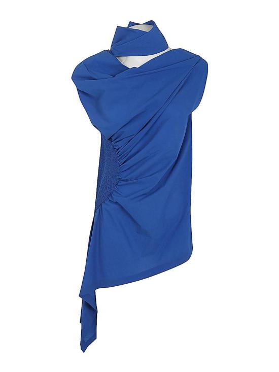  플리츠플리즈 블라우스 IM46FJ53672 Blue