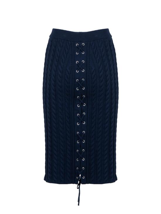  겐조 미디 스커트 FD52JU3513AB77 Blue - KENZO