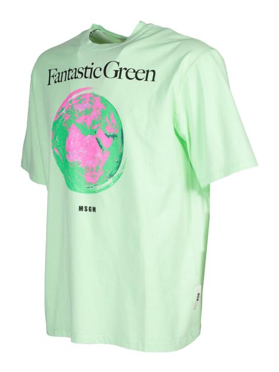  엠에스지엠 반팔 티셔츠 3446MM09237298 Green - MSGM