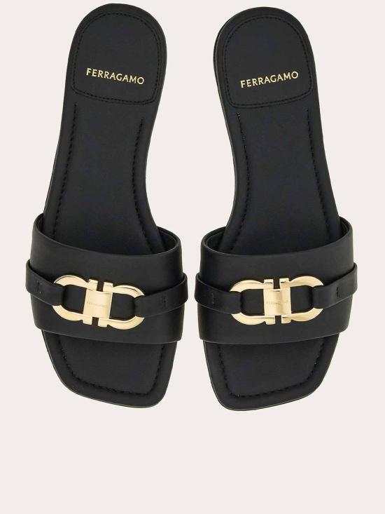 26SS 살바토레 페라가모 뮬/슬리퍼 769636001 Black - SALVATORE FERRAGAMO