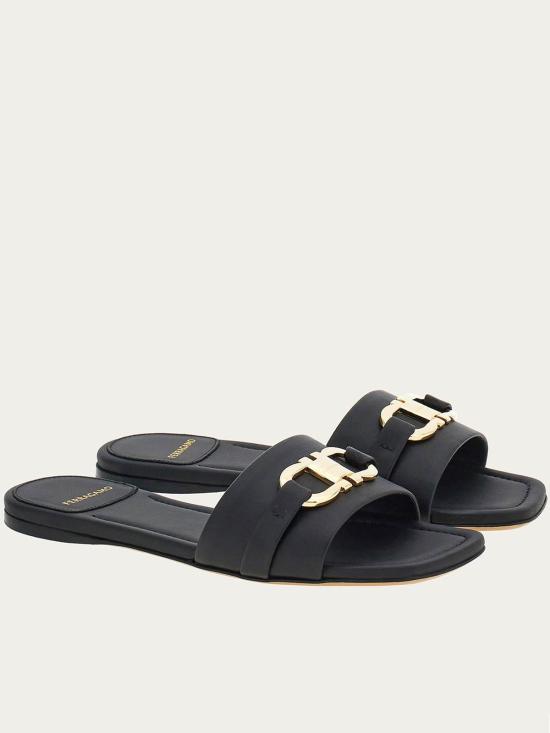 26SS 살바토레 페라가모 뮬/슬리퍼 769636001 Black - SALVATORE FERRAGAMO