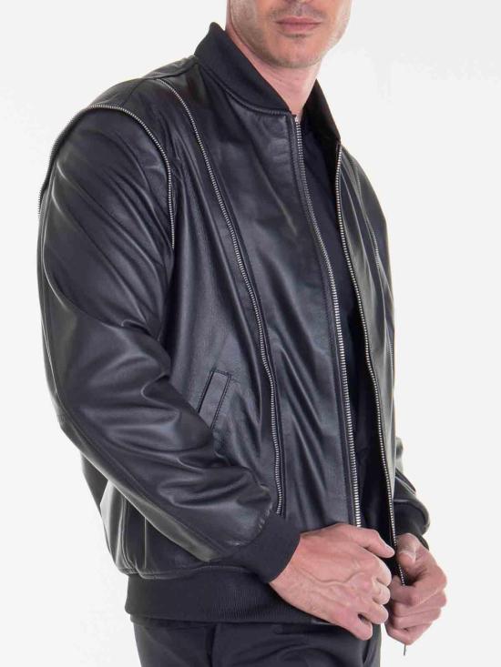  레스옴므 가죽 자켓 LCL1000149A9000 Black - LES HOMMES