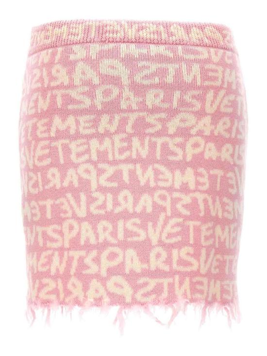 24FW 베트멍 숏 스커트 WE64KN900PWPINKWHITE Nude Neutrals - VETEMENTS