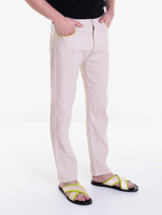  모스키노 스트레이트 팬츠 031626231006 Beige - MOSCHINO