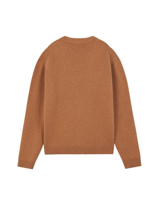  메종키츠네 폭스 헤드 인타르시아 컴포트 가디건 NM00508KM0329 P270 SEQUOIA - MAISON KITSUNE