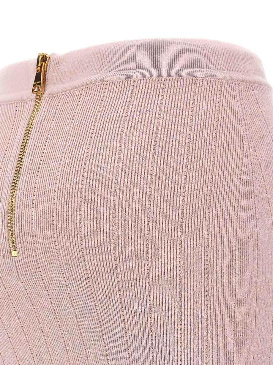  발망 숏 스커트 DF1LB290KB074CO Nude Neutrals - BALMAIN