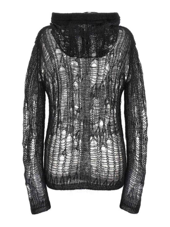  릭 오웬스 스웨터 RP02D3600KNETMH09 Black - RICK OWENS