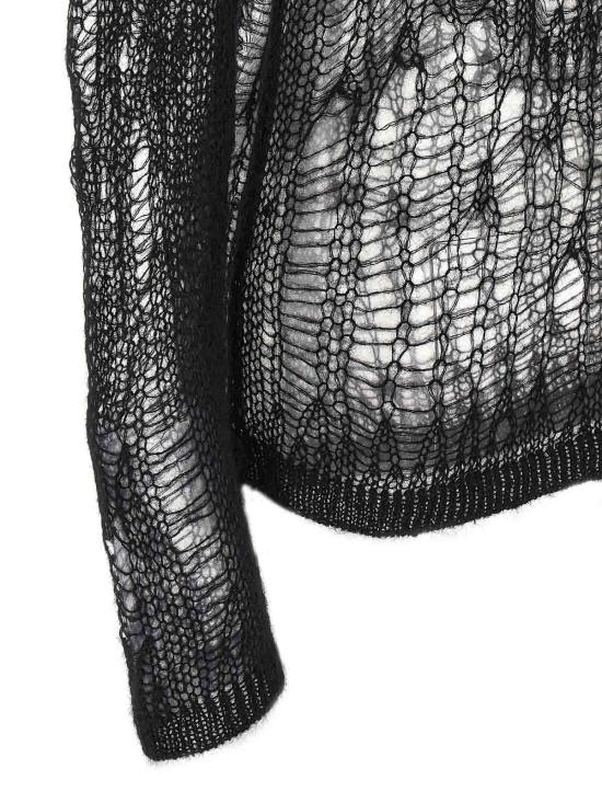  릭 오웬스 스웨터 RP02D3600KNETMH09 Black - RICK OWENS