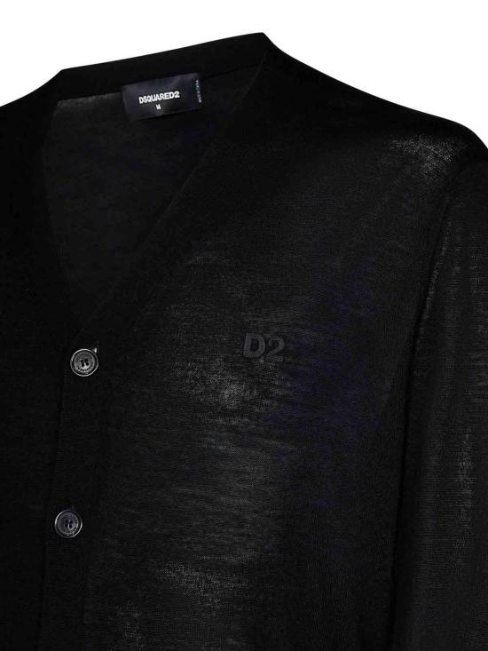 25FW 디스퀘어드2 가디건 S74HA1443S18310900 Black - DSQUARED2