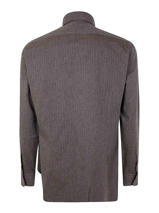  발바 긴팔 셔츠 K1U13P0144028U0005 Brown - BARBA