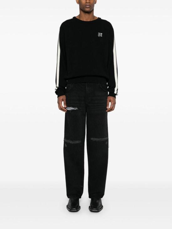  팜앤젤스 긴팔 티셔츠 PMHE075F24KNI0011003 Black - PALM ANGELS