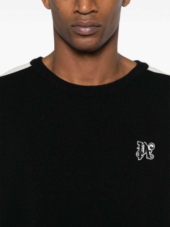  팜앤젤스 긴팔 티셔츠 PMHE075F24KNI0011003 Black - PALM ANGELS