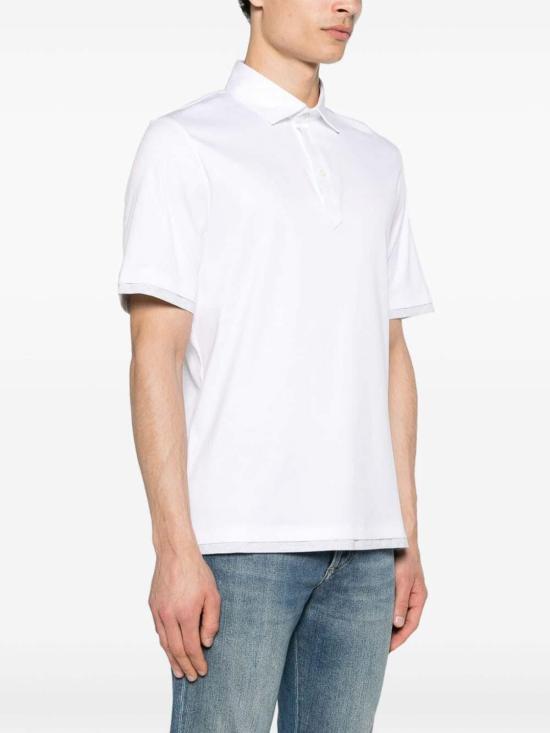 26SS 브루넬로 쿠치넬리 폴로 티셔츠 M0B133966CW787 White - BRUNELLO CUCINELLI