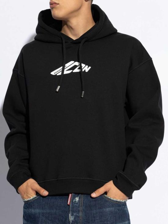 26SS 디스퀘어드2 후드 티셔츠 S79GU0137D25007900 Black - DSQUARED2